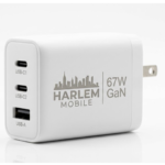 Harlem Mobile 67W GaN 3-Port Fast Wall Charger Adapter